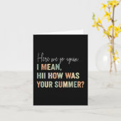 ここにまた行くよ君の夏茶はどうだった カード (黄色い花)