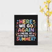 ここにまた行くよ君の夏茶はどうだった カード (黄色い花)