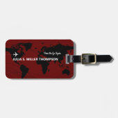 ここにまた行く…旅行の冒険 ラゲッジタグ (正面横)