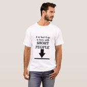 ここにまで短い人々のおもしろいなワイシャツのユーモアと Tシャツ (正面フル)
