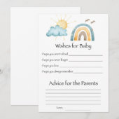 ここにやってくるよ 赤ちゃんからのベイビーウィッシュ アクティビティカード 招待状 (正面/裏面)