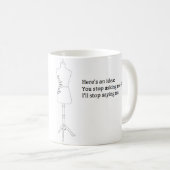 "ここにアイディア"のマグはです コーヒーマグカップ (正面右)