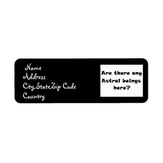 ここにアストラルの存在があるか ラベル (正面)