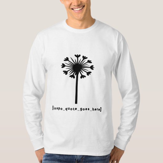 ここにインスピレーションの名言を 長袖 Tシャツ (正面)