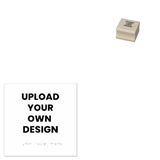 ここにオリジナルデザインをアップロード | 黒と白 ラバースタンプ