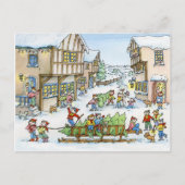 ここにクリスマスツリーの郵便はがきを来ます シーズンポストカード (正面)