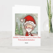 ここにサンタクロース-休日カード--を来ます シーズンカード (裏面)