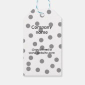 ここにシンプルでミニマルなエレガントなカスタムロゴ 会社名 ギフトタグ (裏面)