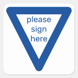 ここにシールをサインして下さい スクエアシール