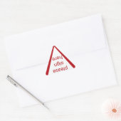 ここにシールをサインして下さい 三角形シール (封筒)