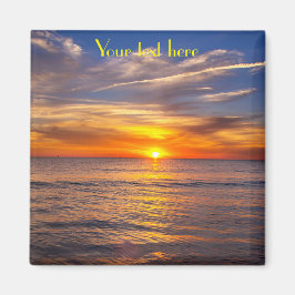 ここにテキストが夕暮れ マグネット