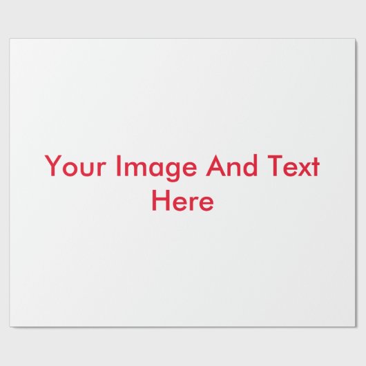 ここにテキストとイメージをカスタマイズ表示 ラッピングペーパー (フラット)