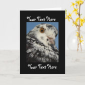 ここにテキスト、鳩、ここにテキスト カード (黄色い花)