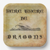 ここにドラゴンあり ペーパープレート (正面)