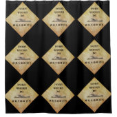 ここにドラゴンがあります シャワーカーテン (正面)