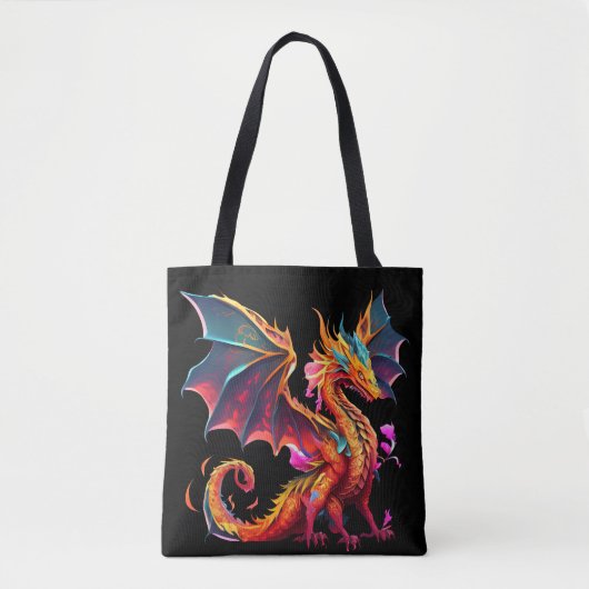 ここにドラゴンがいる トートバッグ (正面)