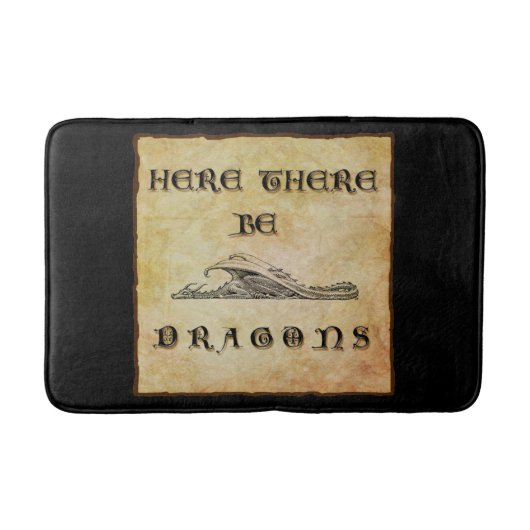 ここにドラゴンがいる バスマット (正面)