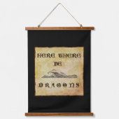 ここにドラゴンがいる 吊り下げ型タペストリー (正面)