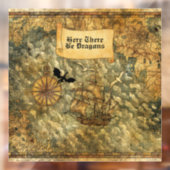 ここにドラゴンのヴィンテージ地図がある   ウィンドウサイン (シート2)