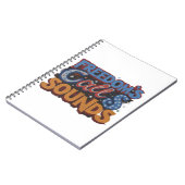 ここにノートデザインと文字"無料 ノートブック (左側)