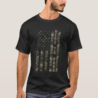 ここにバン統一された州動揺して迷彩柄W Us Fl Tシャツ