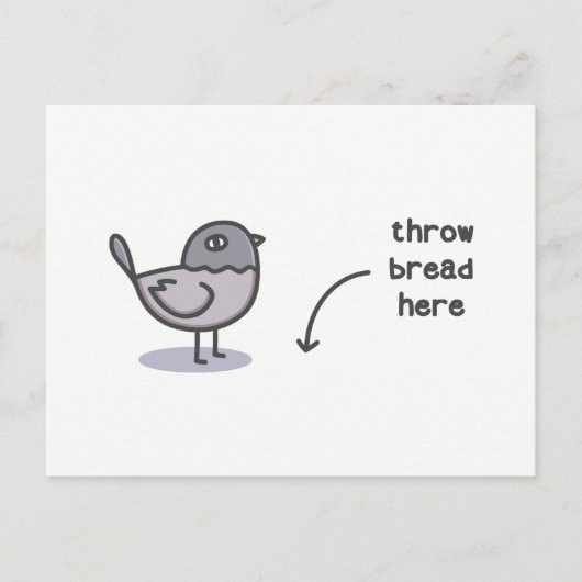 ここにパンを投げる ポストカード (正面)