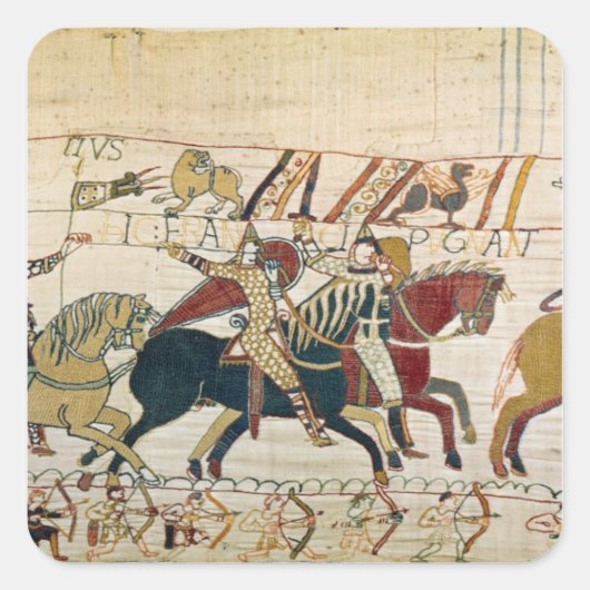 ここにフランス人は戦っています スクエアシール (正面)