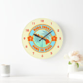 ここにマウイハワイに今日行って ラージ壁時計 (ホーム)