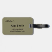 ここにマウイ|おもしろいなマウイハワイの旅行に今日行って ラゲッジタグ (裏面横)