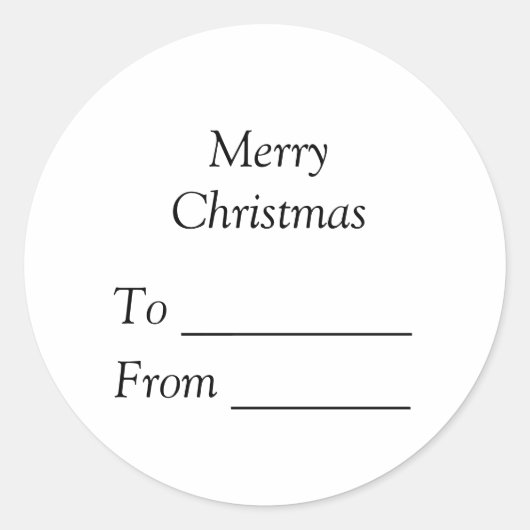 ここにメッセージを追加文字名メリークリスマス ラウンドシール (正面)