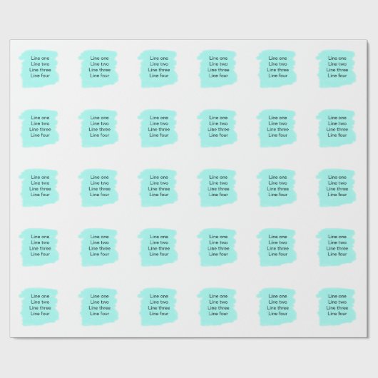 ここにメッセージを追加文字名monogram green ラッピングペーパー (フラット)