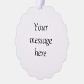 ここにメッセージを追加文字名monogram image quo オーナメントカード (左)
