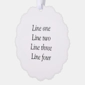 ここにメッセージを追加文字名monogram image quo オーナメントカード (左)