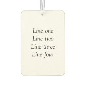 ここにメッセージを追加文字名monogram image quo カーエアーフレッシュナー (裏面)