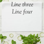 ここにメッセージを追加文字名monogram image quo キッチンタオル (折り畳み)