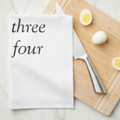 ここにメッセージを追加文字名monogram image quo キッチンタオル (四つ折り)