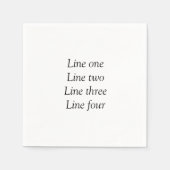 ここにメッセージを追加文字名monogram image quo スタンダードカクテルナプキン (正面)