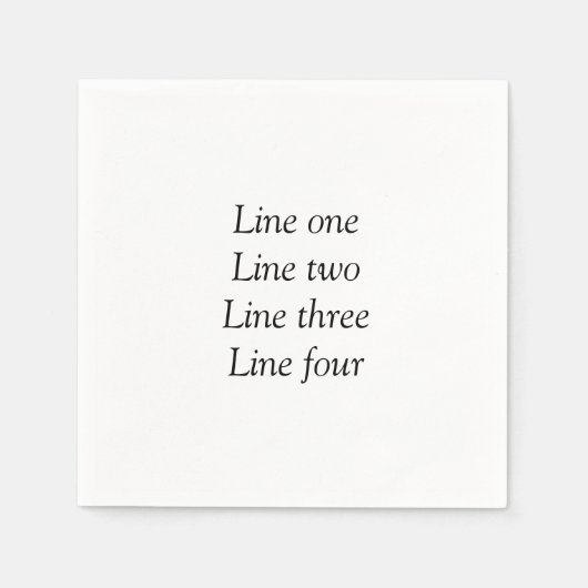 ここにメッセージを追加文字名monogram image quo スタンダードカクテルナプキン (正面)