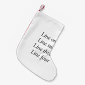 ここにメッセージを追加文字名monogram image quo スモールクリスマスストッキング (正面 (吊り時))