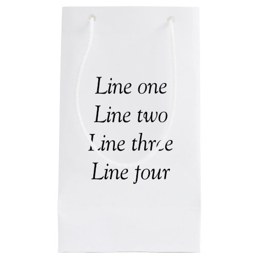 ここにメッセージを追加文字名monogram image quo スモールペーパーバッグ (正面)