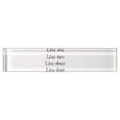 ここにメッセージを追加文字名monogram image quo デスクネームプレート (正面)