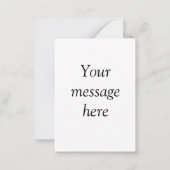 ここにメッセージを追加文字名monogram image quo ノートカード (裏面)