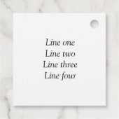 ここにメッセージを追加文字名monogram image quo フェイバータグ (裏面)