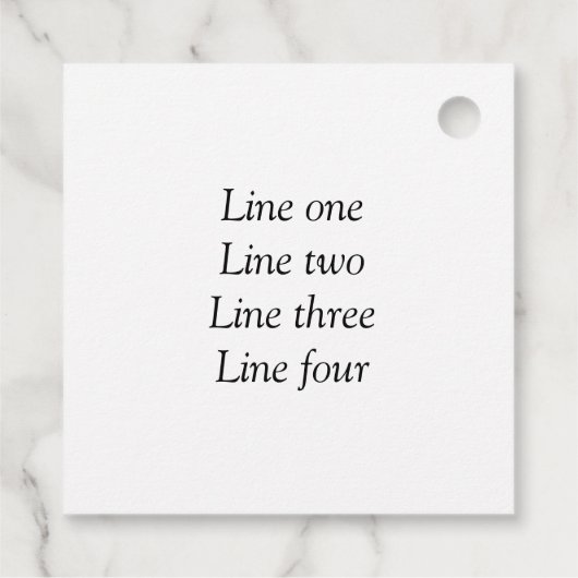 ここにメッセージを追加文字名monogram image quo フェイバータグ (裏面)