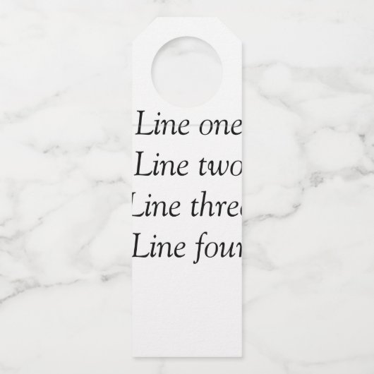 ここにメッセージを追加文字名monogram image quo ボトルネックタグ (裏面)