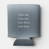 ここにメッセージ 灰色 青色 メタリック背景 テ 缶クーラー (裏面)