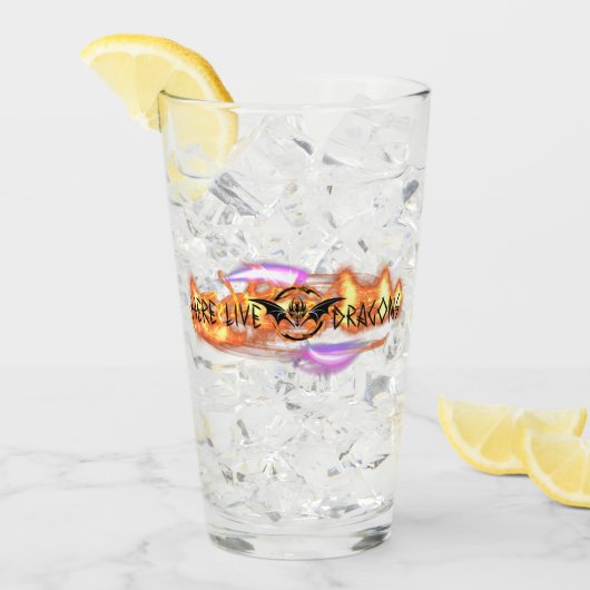 ここにライブドラゴンスシェーカーグラス タンブラーグラス (アイス正面)