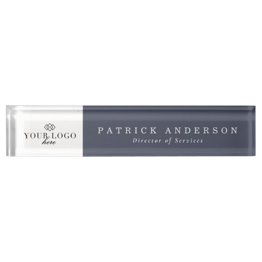 ここにロゴが表示されモダンます。銘板 デスクネームプレート (正面)