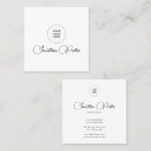 ここにロゴをアップロードモダンするスクリプト名 スクエア名刺 (正面/裏面)