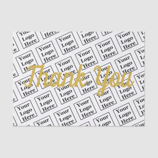 ここにロゴを入力し、ありがとうございます。テンプレート 薄葉紙 (正面)